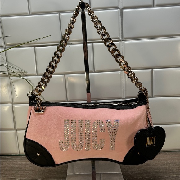 Juicy Couture Handbags - Juicy Couture Black and Gold Chain Shoulder Bag
